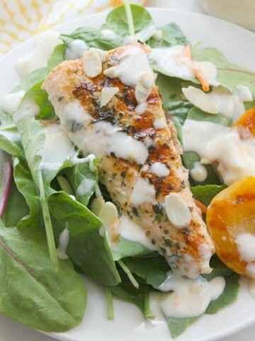 Grilled Salmon Salad with Apricot Dressing | The Bitter Side of Sweet