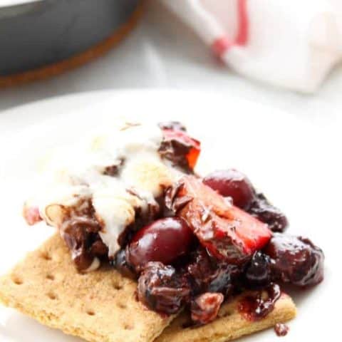 Mixed Berry Smores Skillet Dip