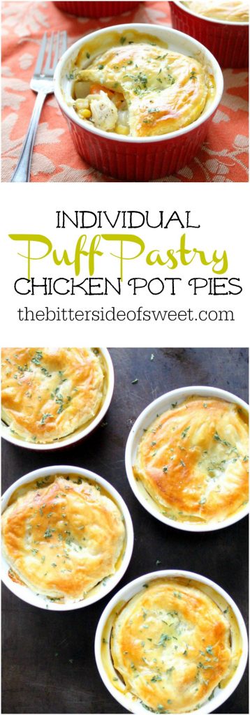 Individual Puff Pastry Chicken Pot Pies | The Bitter Side of Sweet