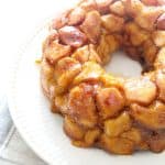 Maple Pumpkin Monkey Bread on white plate