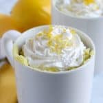 Lemon Cheesecake Mug Cake | The Bitter Side of Sweet #lemon #cake #cheesecake