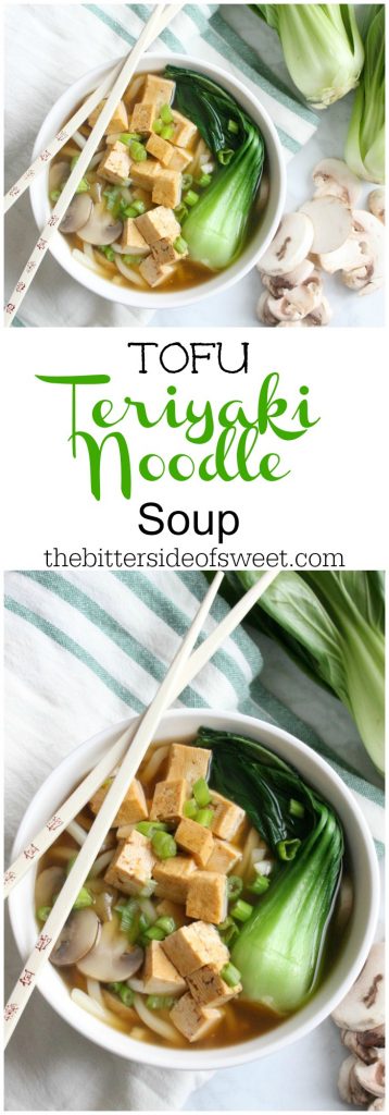 Tofu Teriyaki Noodle Soup | The Bitter Side of Sweet #ad #fortune #chefyaki