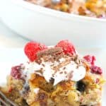 Chocolate Raspberry Bread Pudding | The Bitter Side of Sweet #ad #LeggoMyEggo #cbias #chocolate #raspberry