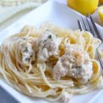 Creamy Lemon Pepper Chicken Spaghetti | The Bitter Side of Sweet #SundaySupper #pasta #dinner