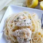 Creamy Lemon Pepper Chicken Spaghetti | The Bitter Side of Sweet #SundaySupper #pasta #dinner