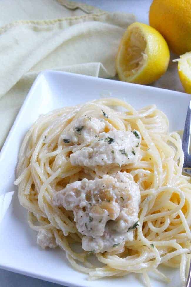 Creamy Lemon Pepper Chicken Spaghetti The Bitter Side of Sweet