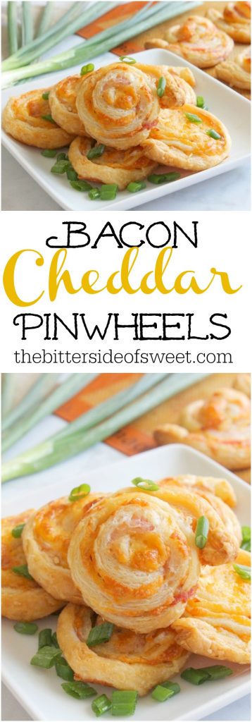 Bacon Cheddar Pinwheels | The Bitter Side of Sweet #puffpastry #bacon #appetizer