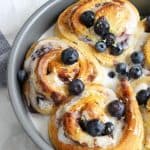 Lemon Blueberry Cheesecake Cinnamon Rolls | The Bitter Side of Sweet #ad #PillsburySpringBaking #lemon #blueberry #breakfast