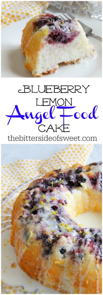 Blueberry Lemon Angel Food Cake