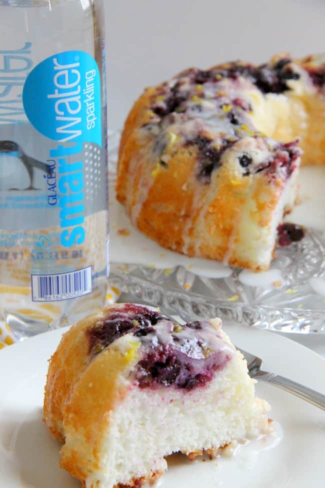 Blueberry Lemon Angel Food Cake