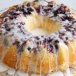 Blueberry Lemon Angel Food Cake