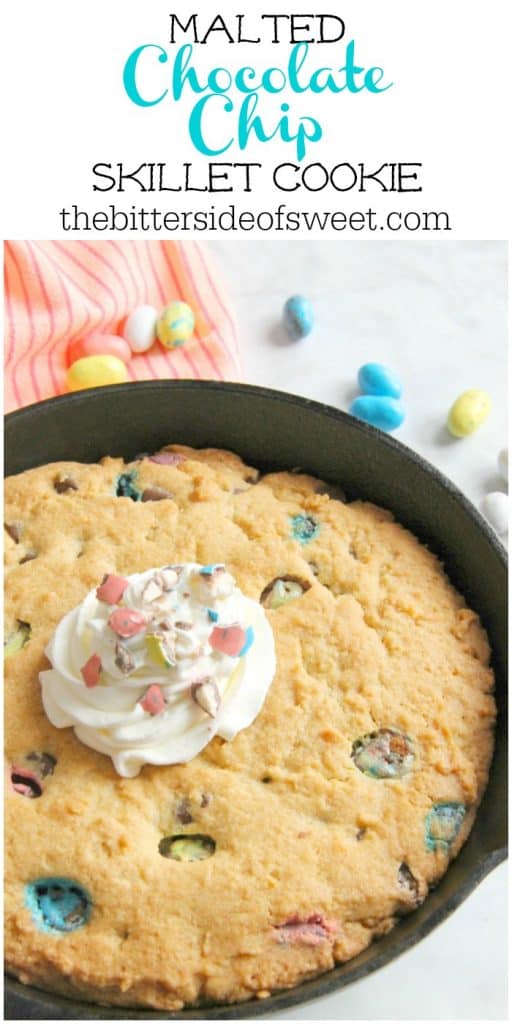 Malted Chocolate Chip Skillet Cookie