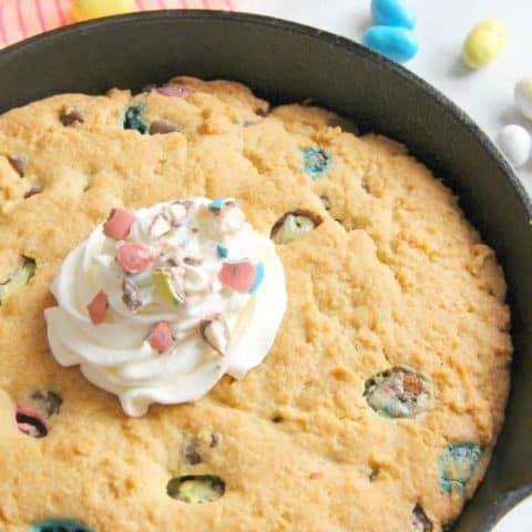 Malted Chocolate Chip Skillet Cookie