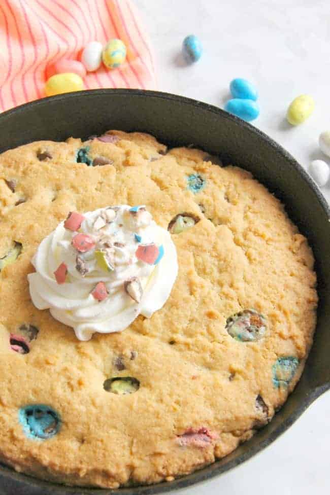 Malted Chocolate Chip Skillet Cookie