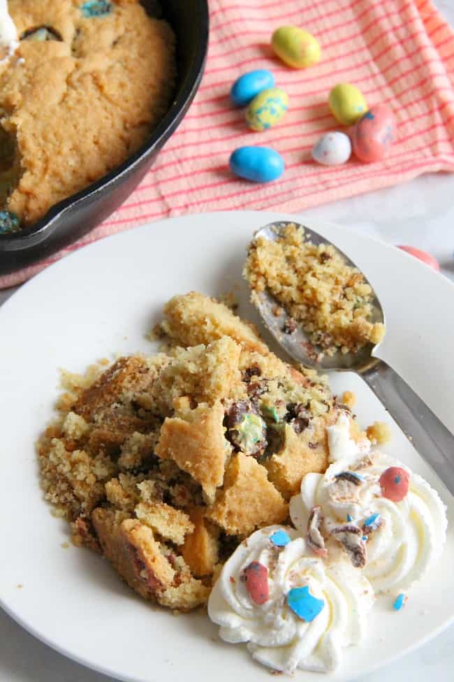 Malted Chocolate Chip Skillet Cookie