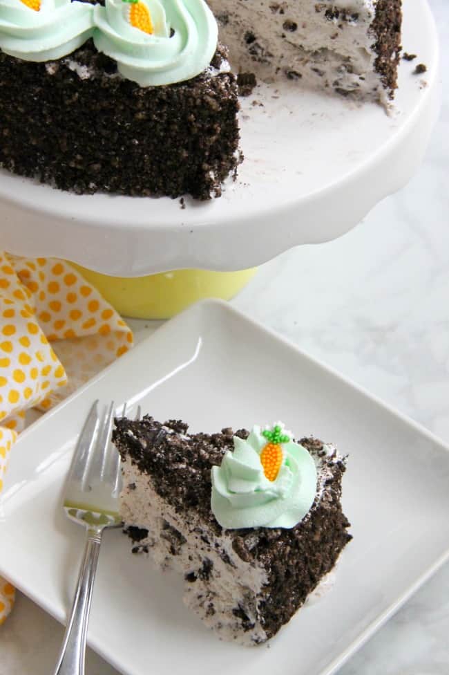 Spring Oreo Ice Cream Cake