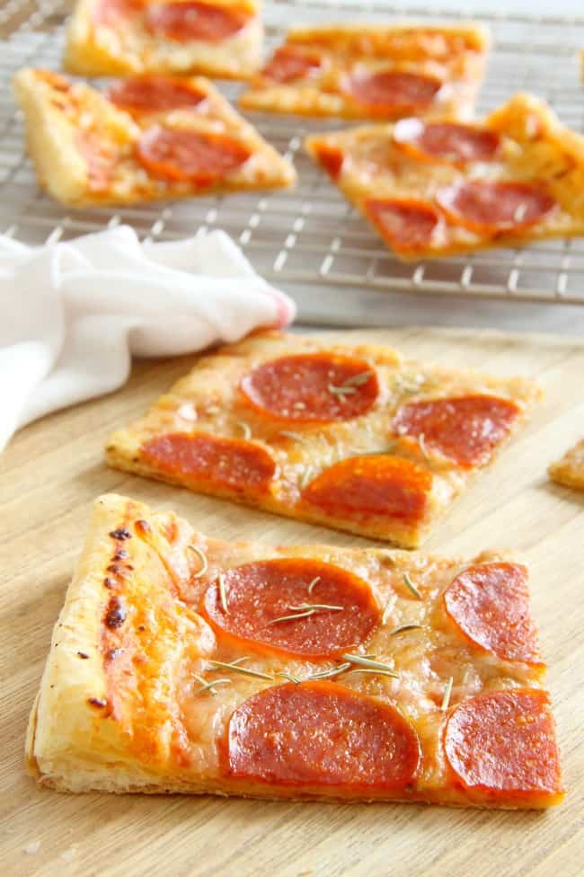 Puff Pastry Pepperoni Pizza