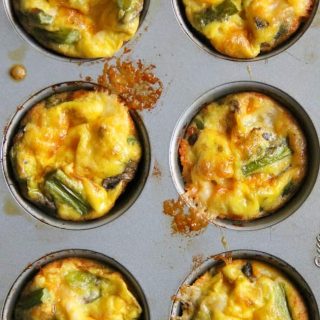 Asparagus, Mushroom and Cheese Egg Cups