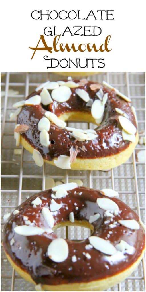 Chocolate Glazed Almond Donuts
