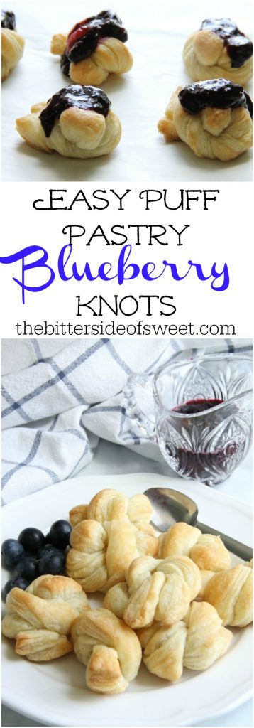 Easy Puff Pastry Blueberry Knots 