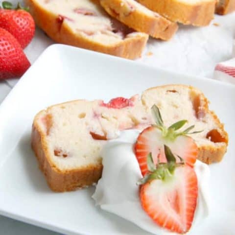 Strawberry Sour Cream Pound Cake