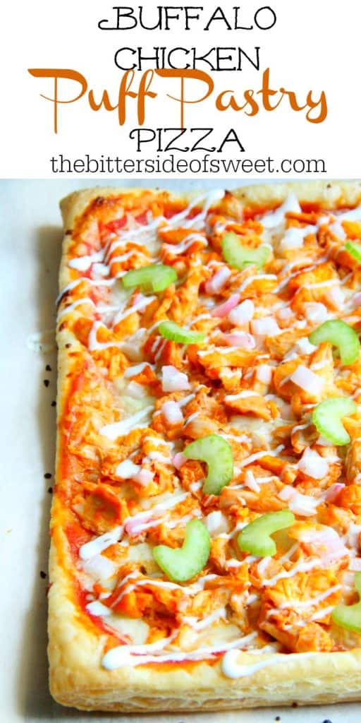 Buffalo Chicken Puff Pastry Pizza