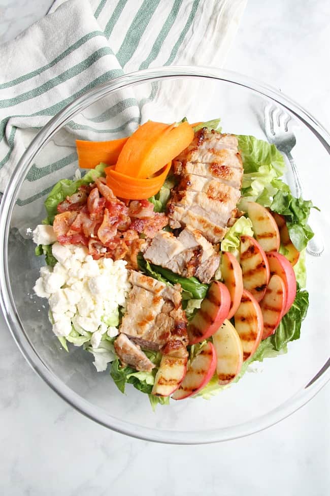 Grilled Pork Loin Salad with Grilled Apples