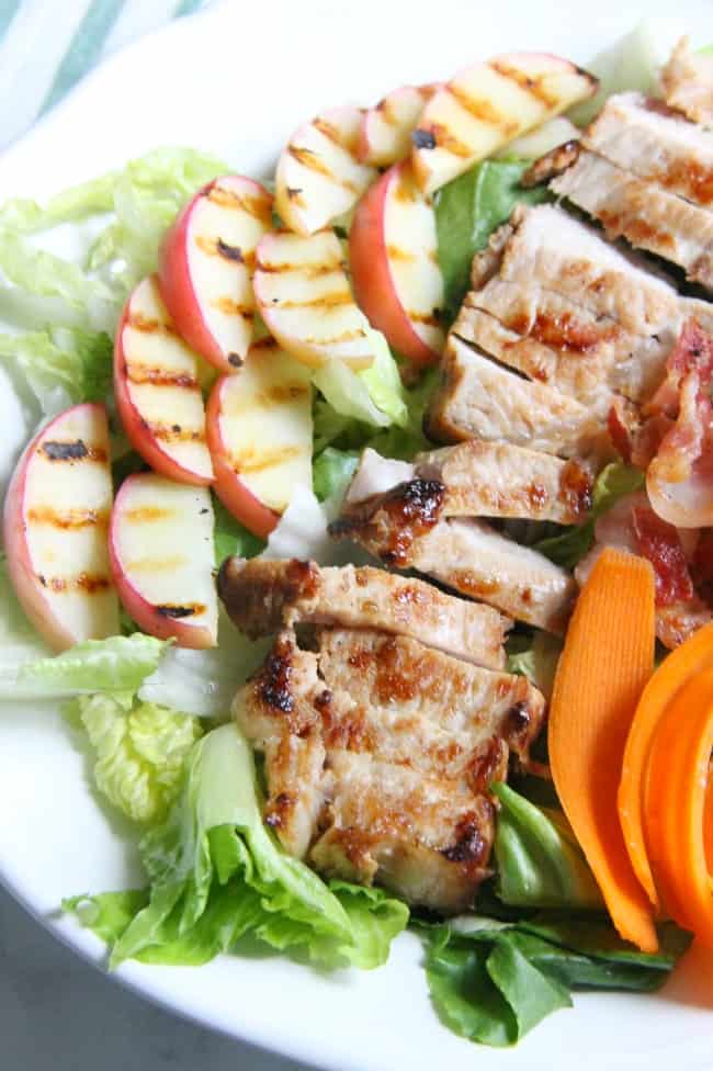 Grilled Pork Loin Salad with Grilled Apples