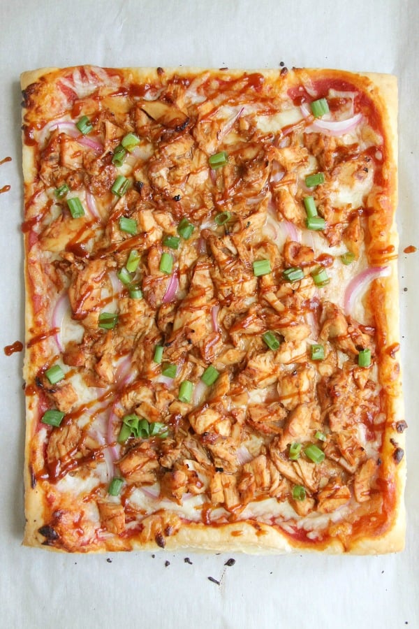 Puff Pastry BBQ Chicken Pizza