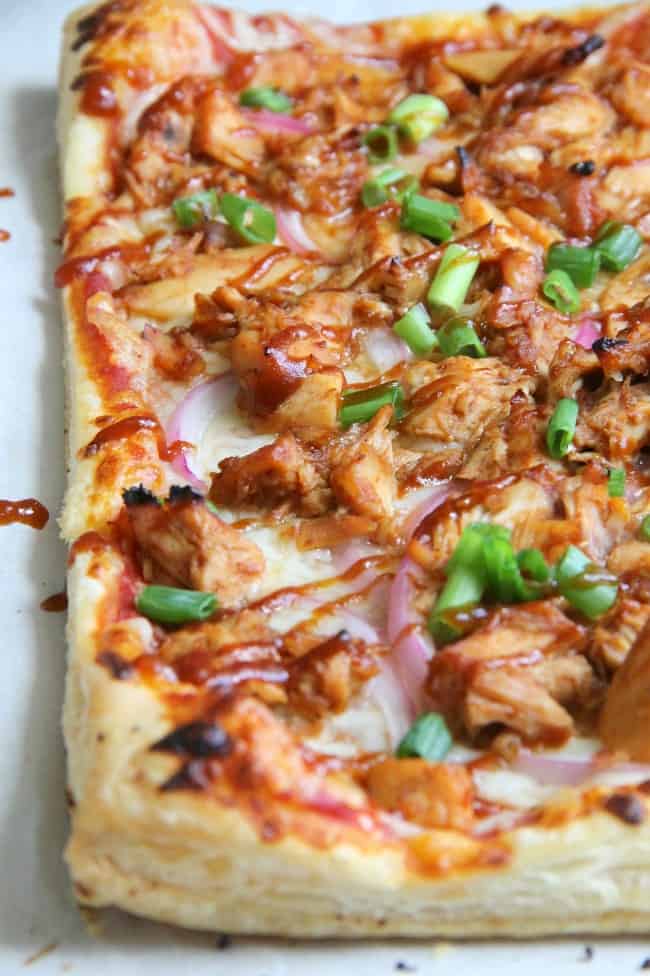 Puff Pastry BBQ Chicken Pizza