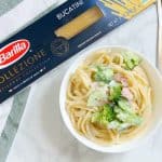 Creamy Broccoli and Ham Bucatini