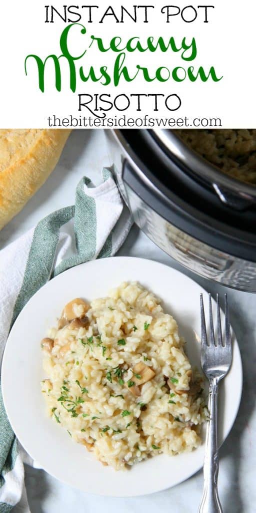 Instant Pot Creamy Mushroom Risotto