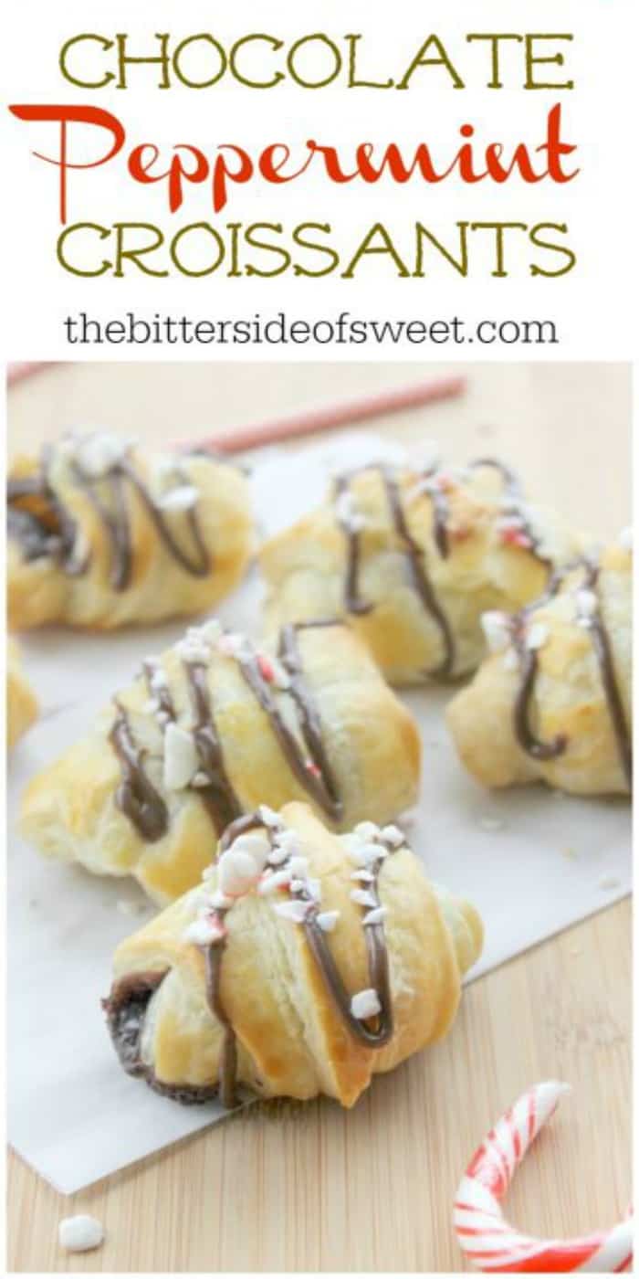Start your holiday breakfast off with these Chocolate Peppermint Croissants! | The Bitter Side of Sweet #peppermint #breakfast #holiday