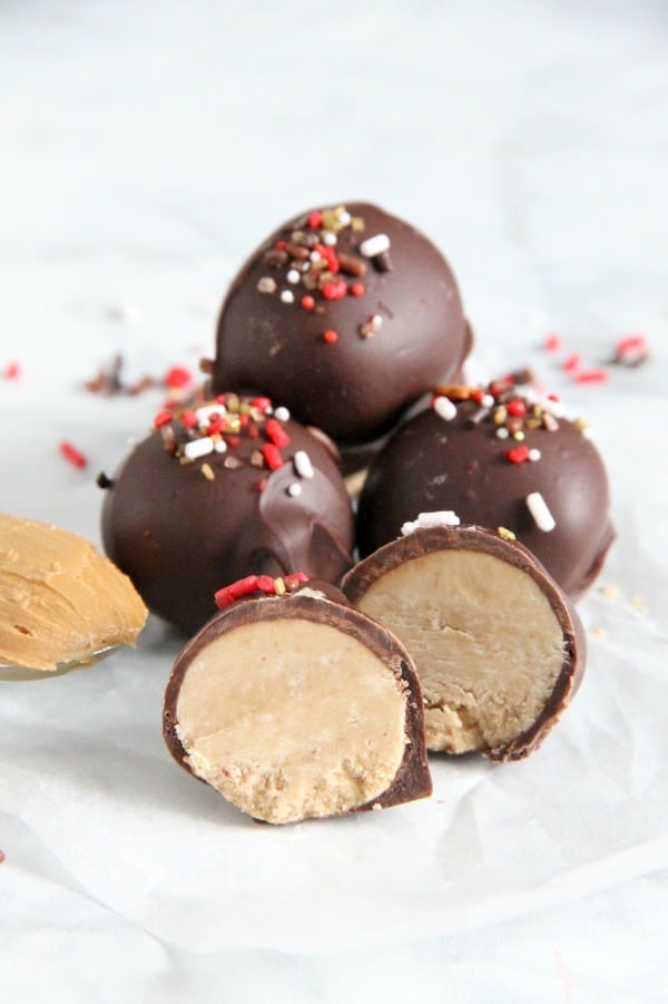 Cookie Butter Balls on white plate