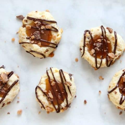 Toffee Thumbprint Cookies