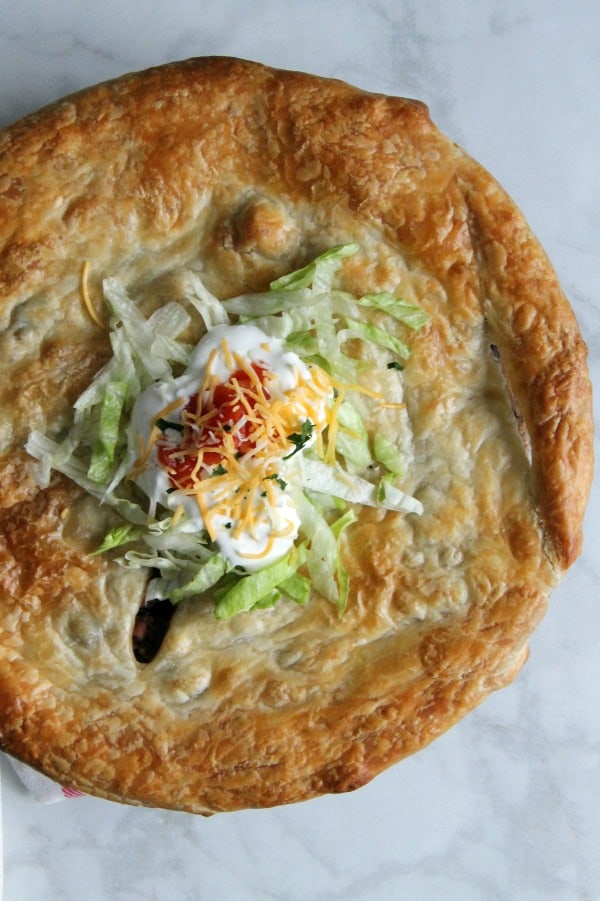 Puff Pastry Taco Pot Pie whole