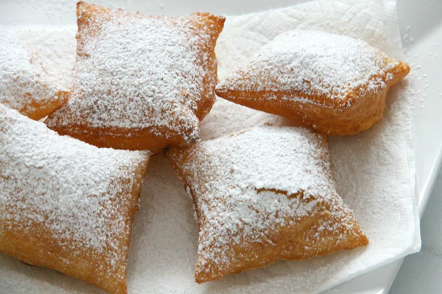 Puff Pastry Beignets on white plate