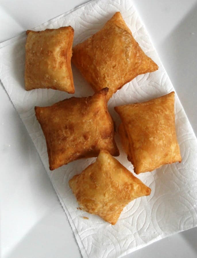 Puff Pastry Beignets on white plate