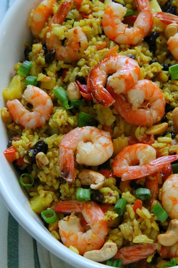 Pineapple Fried Rice in white bowl