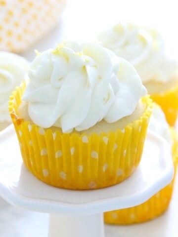 Lemon Cupcakes on white plate