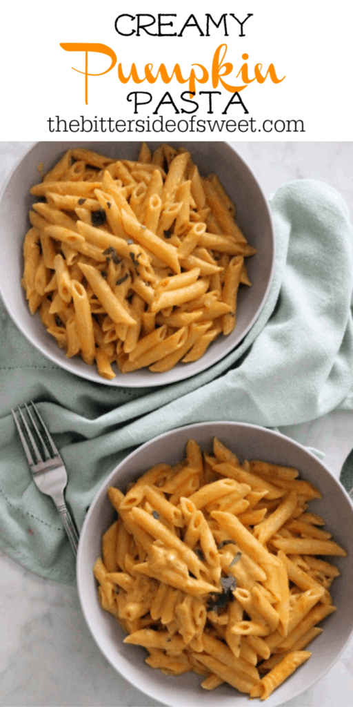 Creamy Pumpkin Pasta in bowl