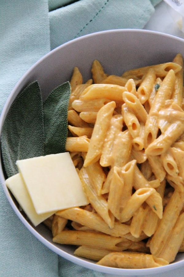 Creamy Pumpkin Pasta in bowl