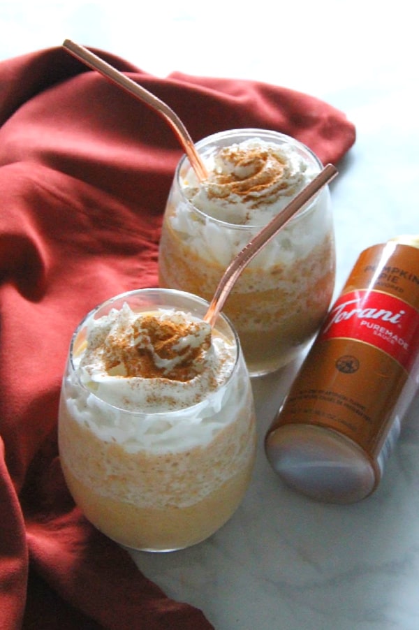 Easy Pumpkin Frappuccino in glass