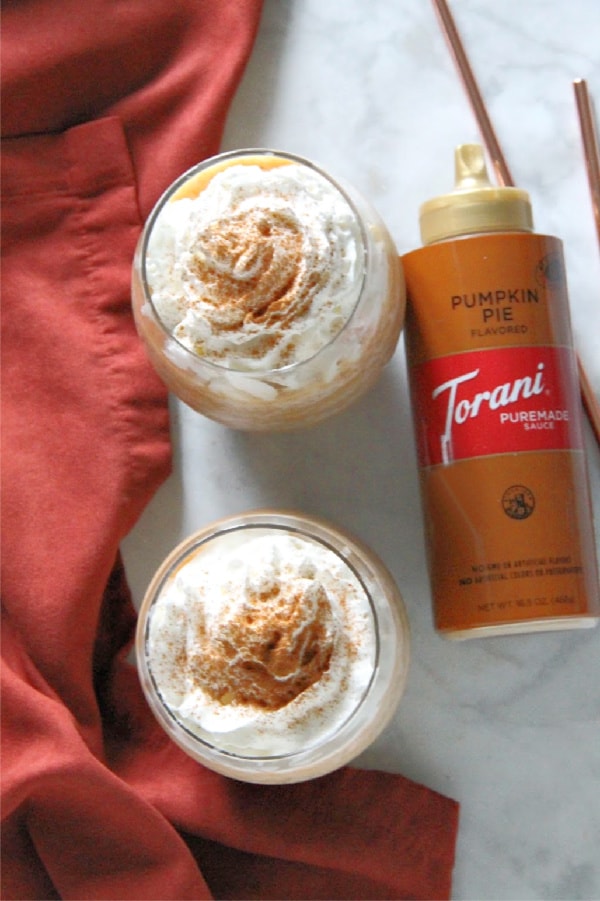 Easy Pumpkin Frappuccino in glass