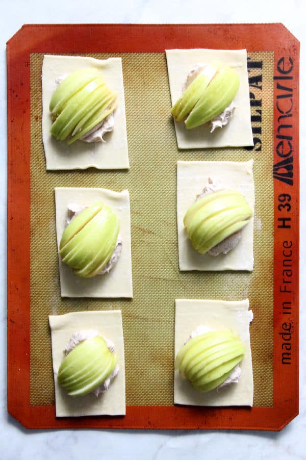 Apple Cinnamon Danish Pastry on sheet pan