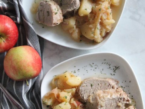 Instant pot pork top loin with apples