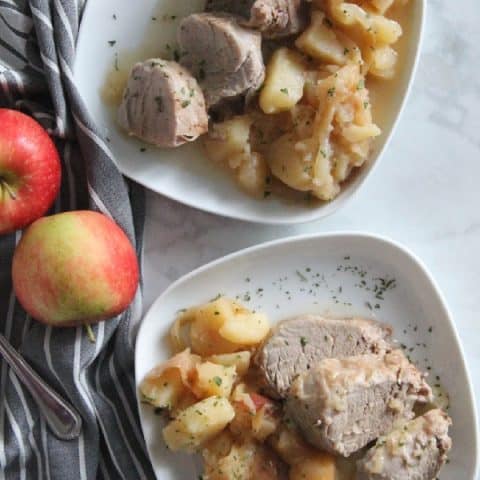 Instant Pot Pork Tenderloin with Apples and Onions