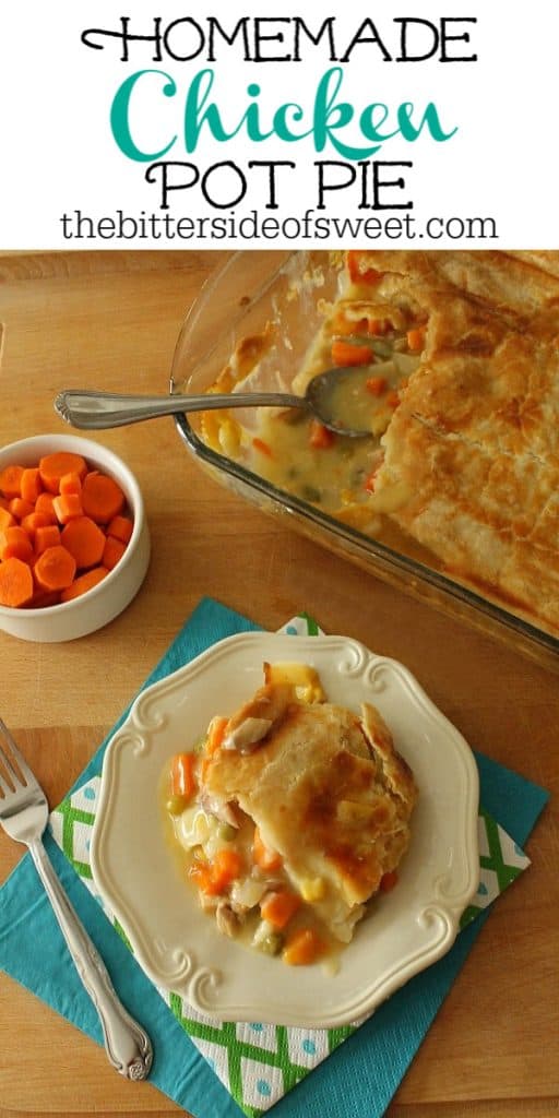 Homemade Chicken Pot Pie with carrots