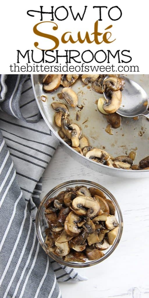 How To Sauté Mushrooms on white background