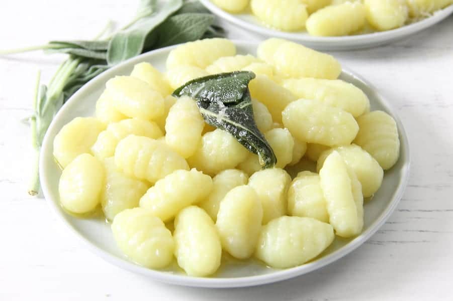 Sage Butter Gnocchi with sage